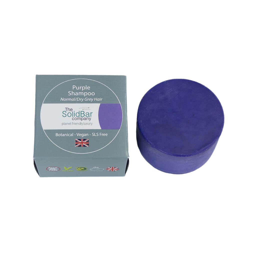 Purple Shampoo bar for normal or dry silver or grey hair