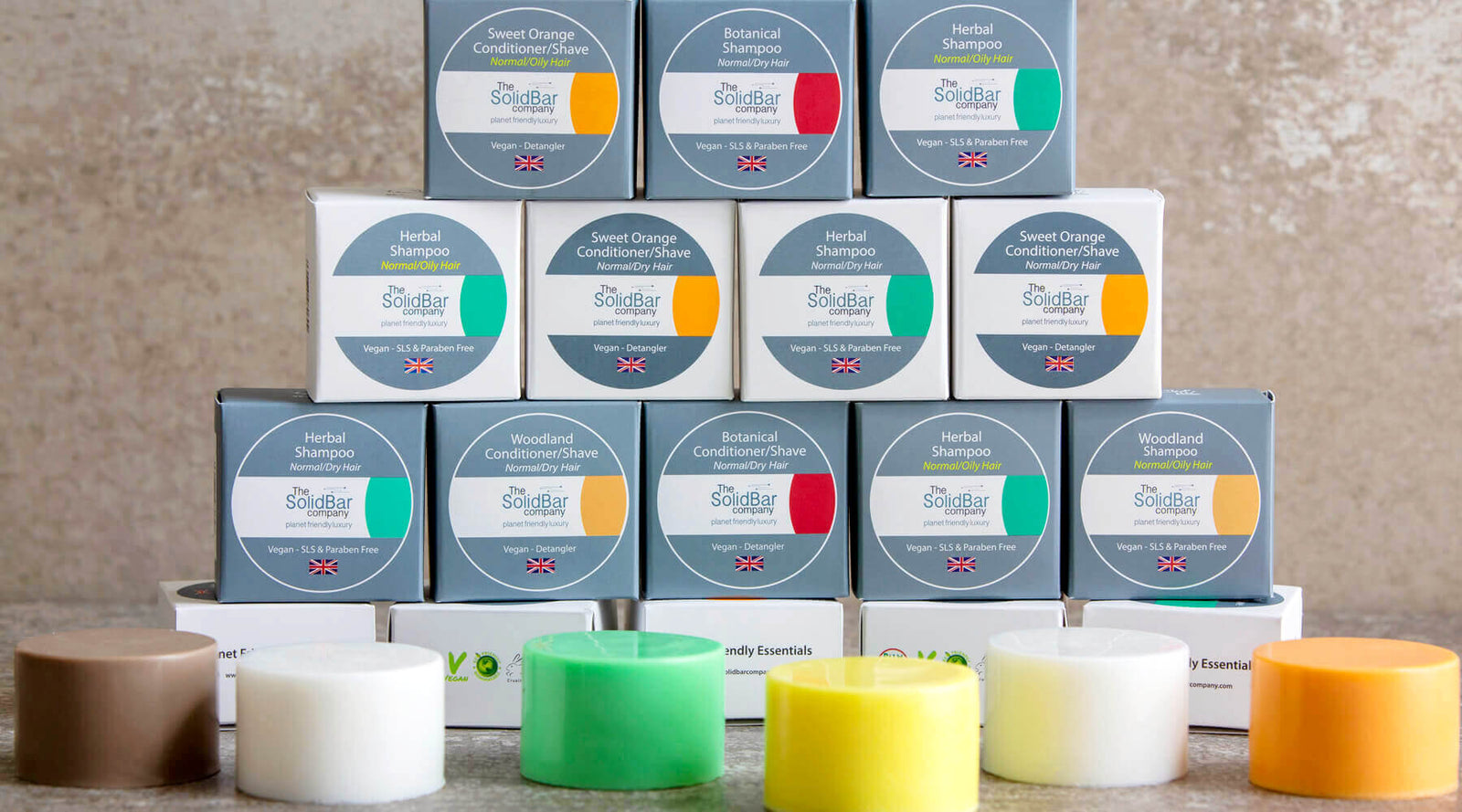 Natural shampoo bars and conditioner bars